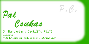 pal csukas business card